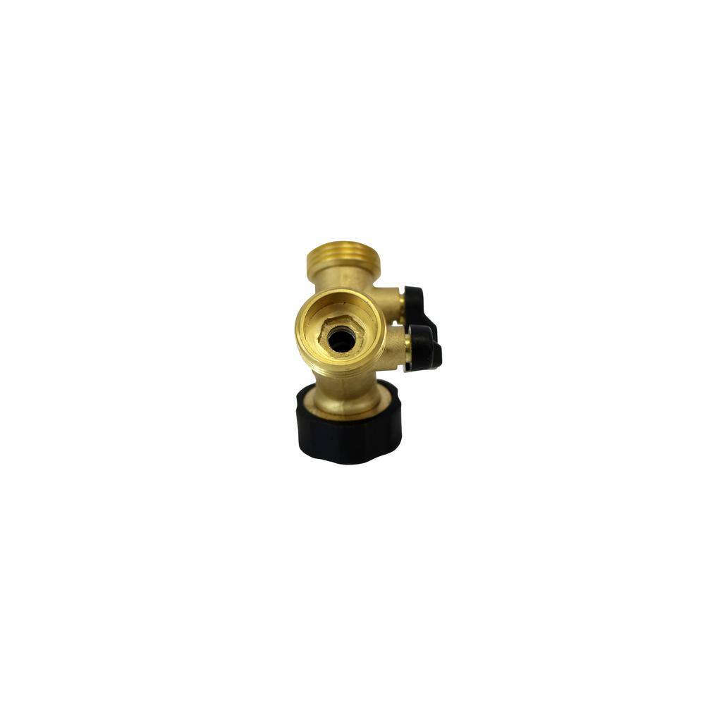 CMI 34 in. Brass 2-Way Garden Hose Y-Splitter Connector AM880004