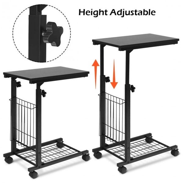 Height Adjustable Sofa Side Snack End Slide Table - 20