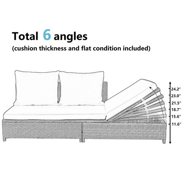 3-Piece All-Weather PE Wicker Sectional Set with Chaise Lounge - Overstock - 37905493