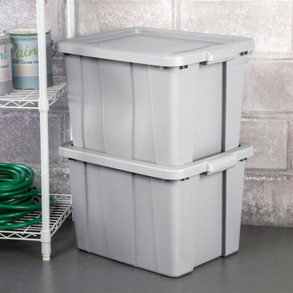 Sterilite Tuff1 18 Gal. Plastic Storage Tote Container Bin with Lid (6-Pack) 6 x 16786A06