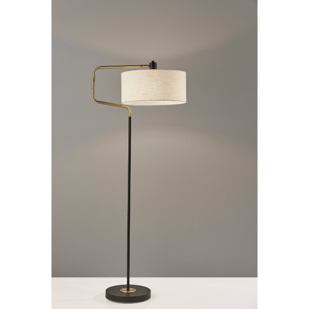 Jacob Floor Lamp Black brass Adesso