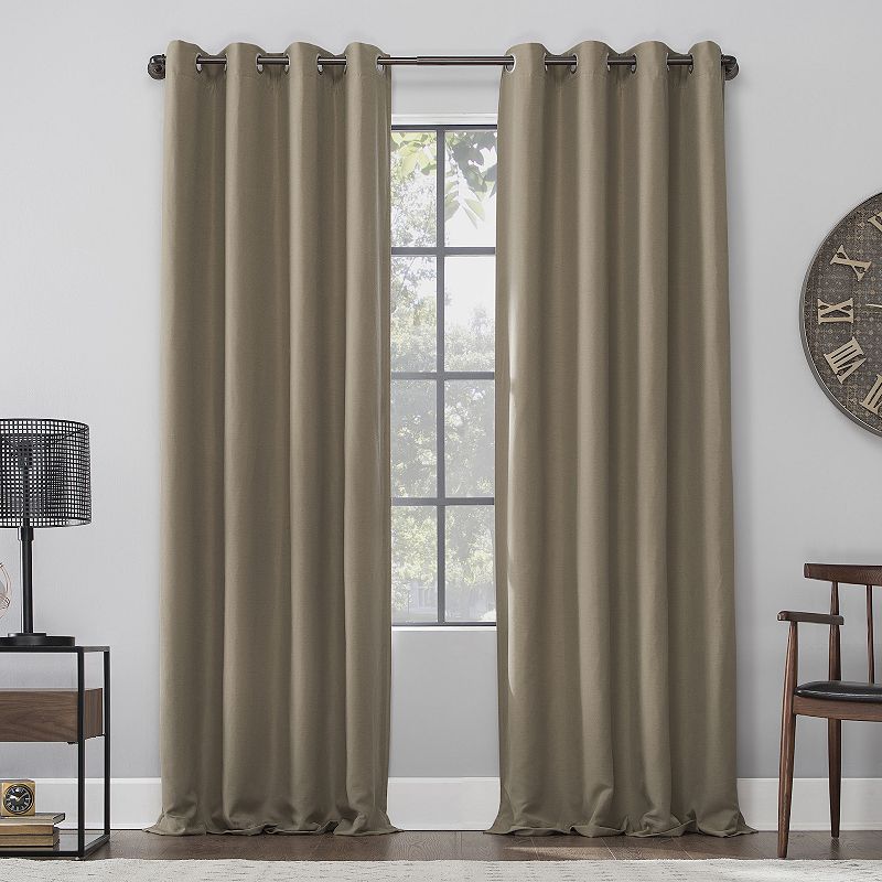 Archaeo Linen Blend Blackout Grommet Curtain Panel