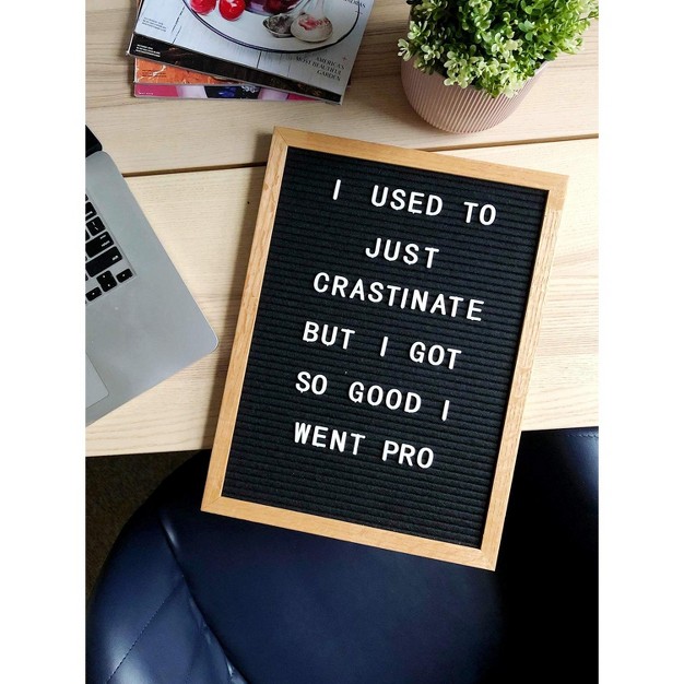 Premium Felt Letter Board 460 Letters Oversized Emojis Oak Wood Frame Precut Letters In 3 Canvas Bags