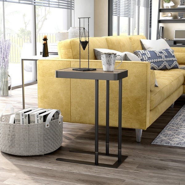 Furniture of America Schofield Urban C-Shape Slide-open Top Side Table