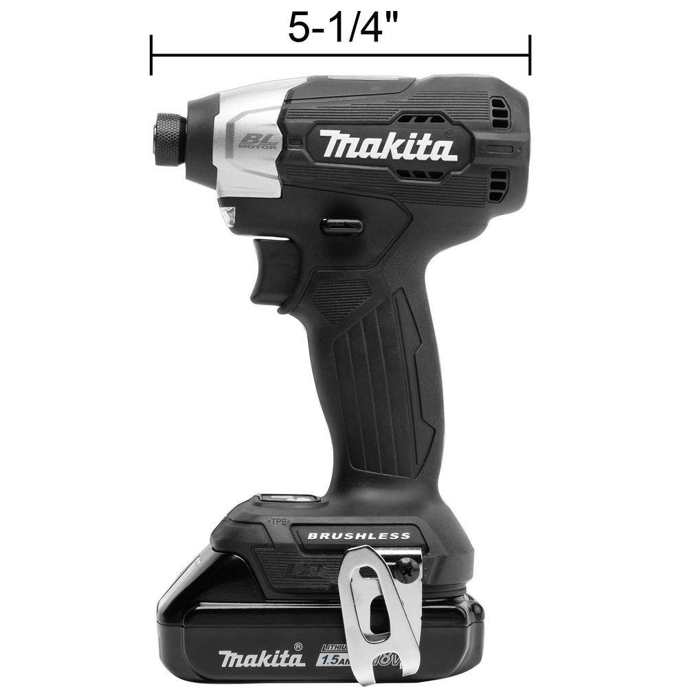 Makita 18V LXT Sub-Compact Lithium-Ion Brushless Cordless Variable Speed Impact Driver Kit (1.5Ah) XDT18SY1B