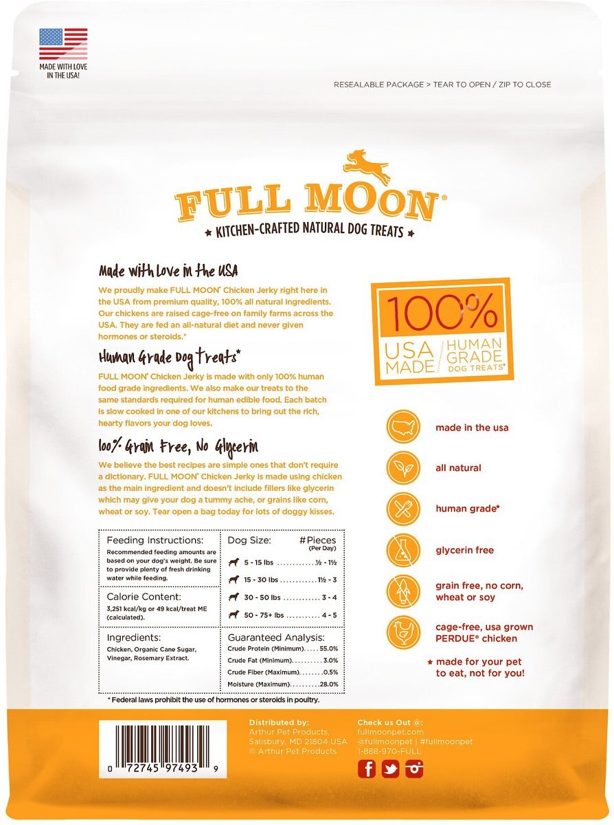 Full Moon Chicken Jerky Human-Grade Dog Treats