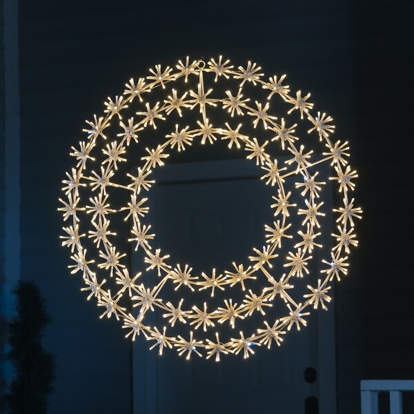 Illuminating 840 LED White Metal Snowflake Garland Light