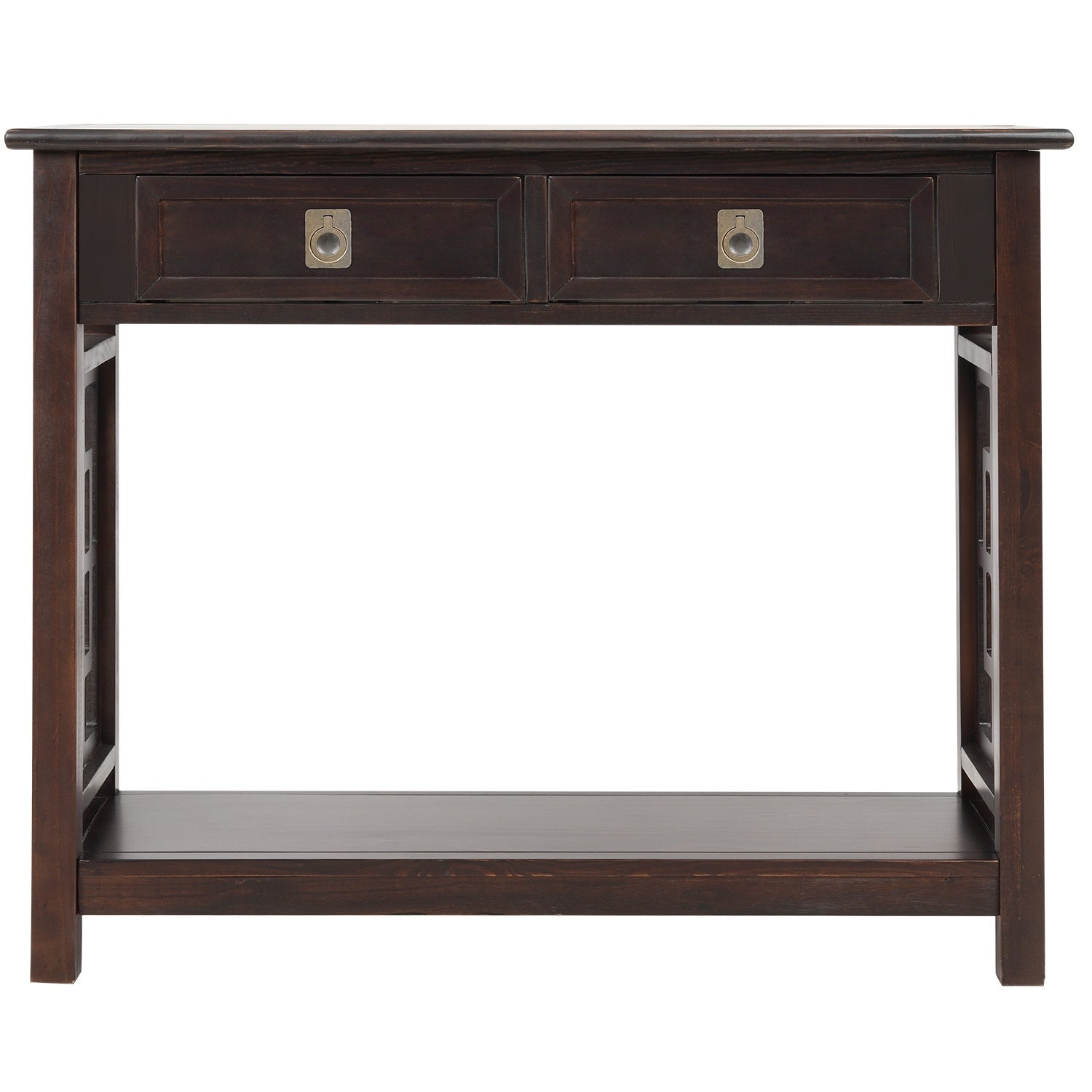 Console Table with 2 Drawers and Bottom Shelf - 36''