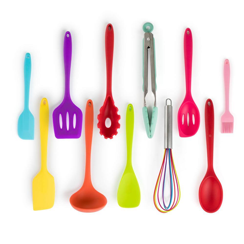 MegaChef Mulit-Color Silicone Cooking Utensils (Set of 12) 985114366M