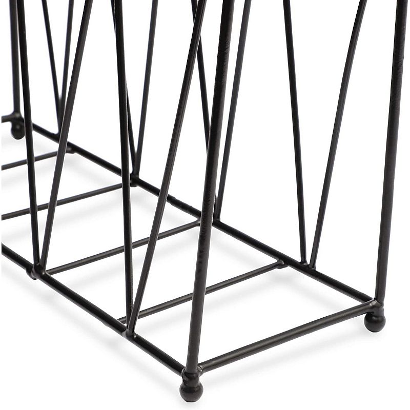 Juvale Hanging Magazine Rack (15.5 Inches， Black)