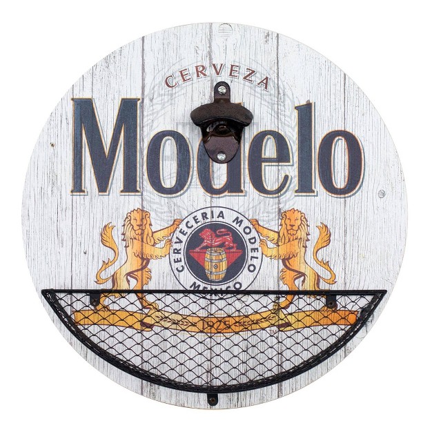 Modelo Beer Bottle Opener cap Catcher Wall Sign Panel American Art Decor