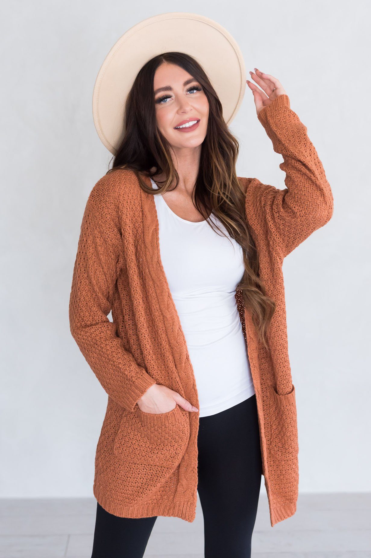 Warm & Cozy Modest Pocket Cardigan