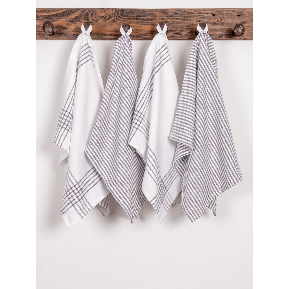 Monoco Relaxed Casual Kitchen Towels  Set of 4