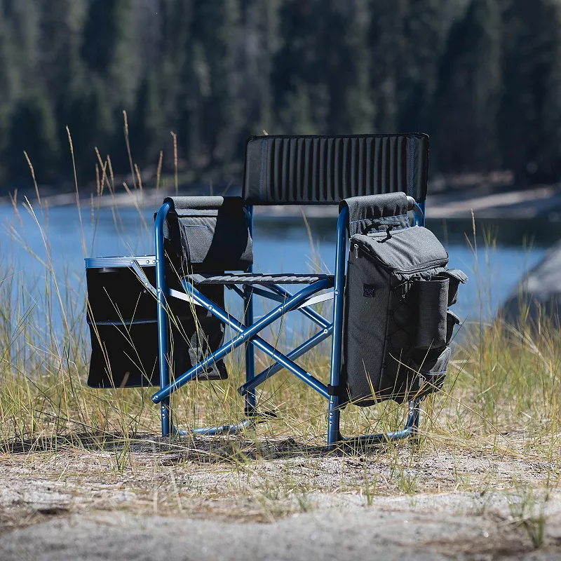 Picnic Time West Virginia Mountaineers Fusion Backpack Chair with Cooler