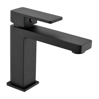 matrix decor Single Hole Lever Single-Handle Bathroom Faucet in Matte Black MDAL122011B