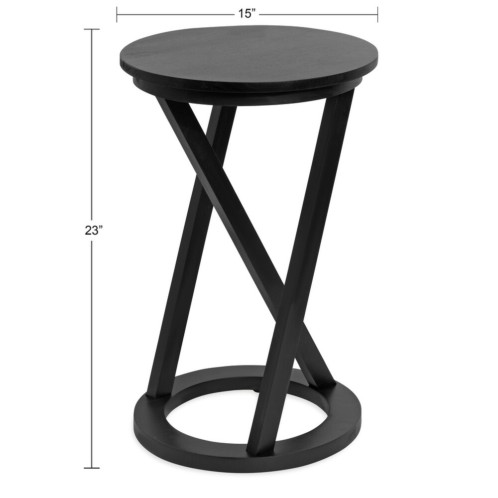 Kate and Laurel Aja Modern Wood Accent Table