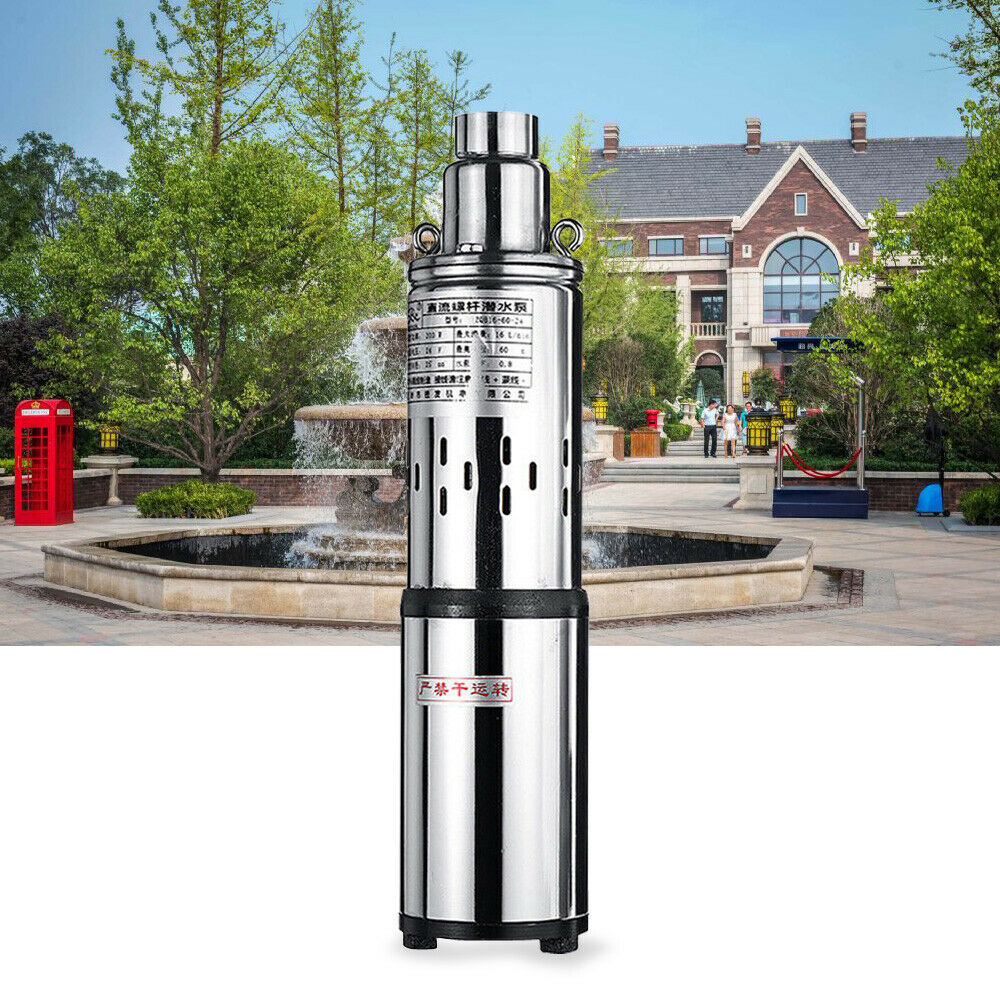 Solar Water Pump Submersible Bore Hole Deep Well Pump for Farm Ranch Agricultural Irrigation Fish Ponds Fountain DC 24V 200W