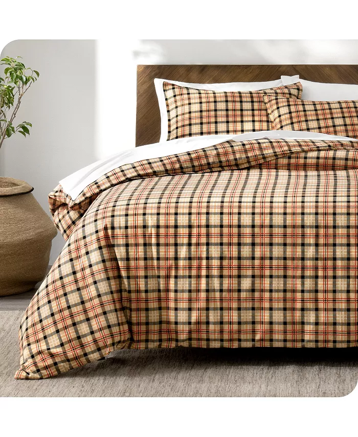 Bare Home Cotton Flannel Twin Twin XL Duvet Cover Set