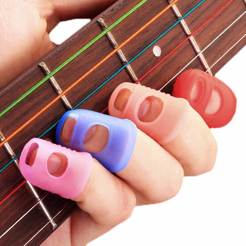 Born Pretty Silicone Finger Guards Guitar Fingertip Protectors For Ukulele Guitar S M L Random Color