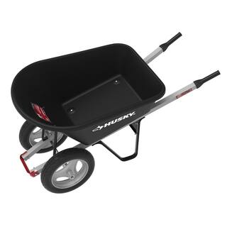 Husky 6 cu. ft. Poly Dual FF Wheelbarrow 35287