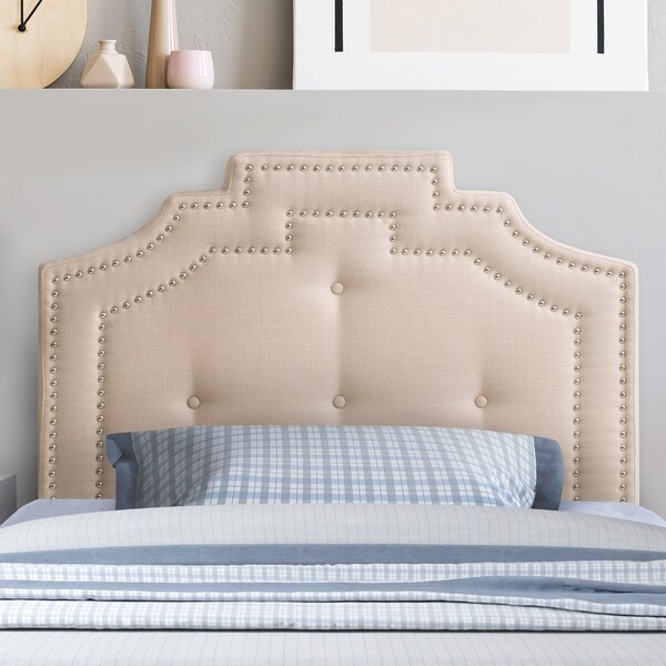 CorLiving Aspen Crown Silhouette Headboard with Button Tufting - Twin/Single - - 28496219