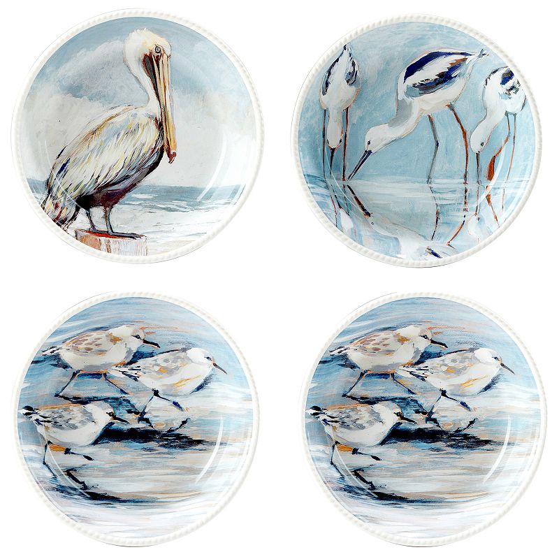 Certified International Shorebirds 4-pc. Soup Bowl Set