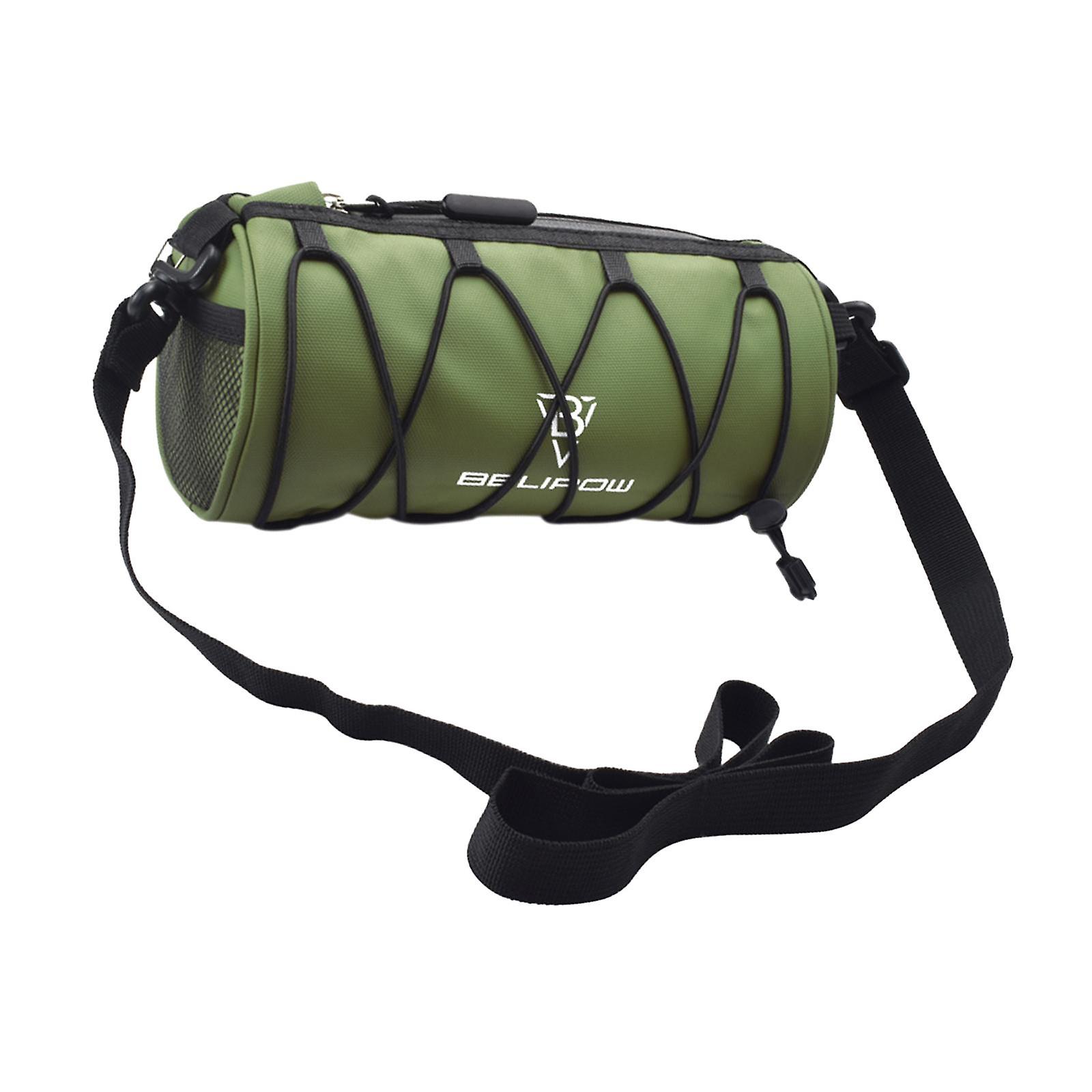 Bike Handlebar Bag Storage Pouch Pack Bike Front Bag For Mountain Road Bikes 2.4l Green