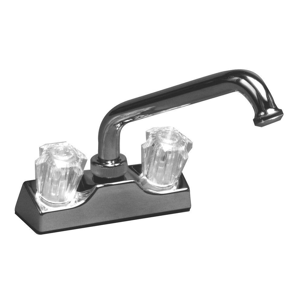 DANCO 4 in. 2-Handle Roman Tub Deck Mounted Faucet for Mobile HomeRV in Chrome 65235