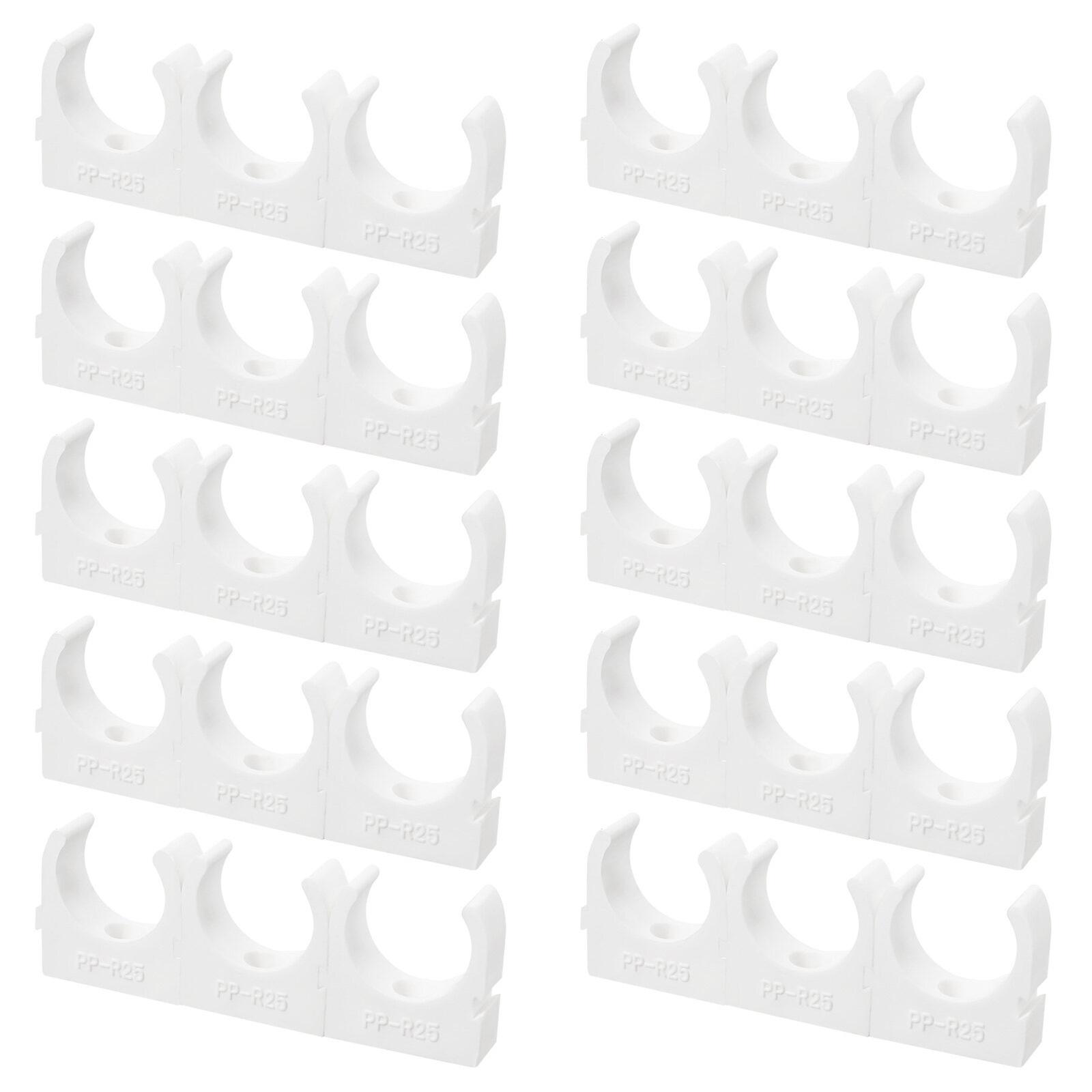 50pcs U Shaped Tube Clips Water Pipe Snap Rings Pipe Supporting Clamps Hose Holders Plastic Tube Clamps