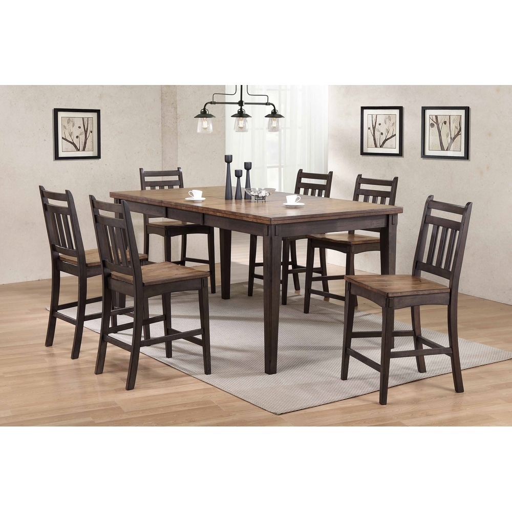 7 Piece Counter height Solid Wood Dining Set