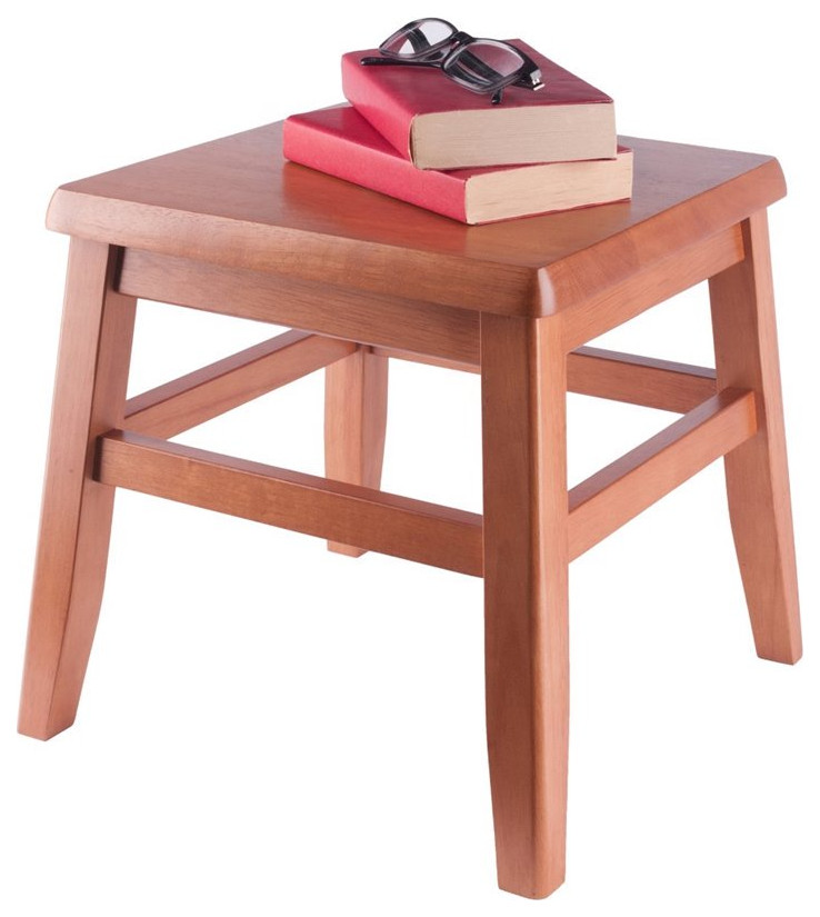 Winsome Kaya Transitional Solid Wood Conductor Stool in Coffee (Set of 2)   Transitional   Coffee Table Sets   by Homesquare  Houzz