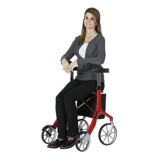 Stander Trust Care Let's Fly 4-Wheel Lightweight Folding Euro-Style Rollator with Seat in Beige 4700-BG