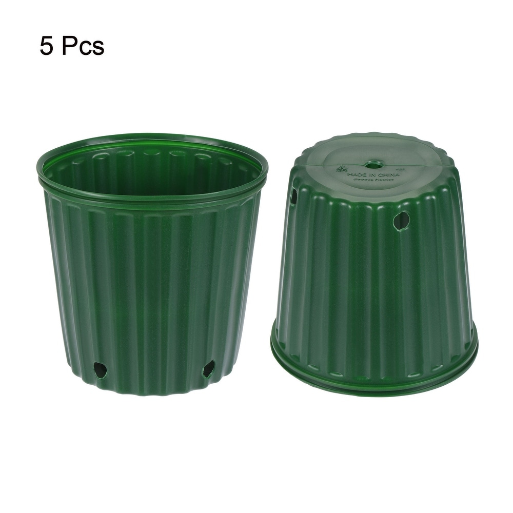 Plastic Plant Nursery Pots Flower Starting Planter Containers  5Pcs