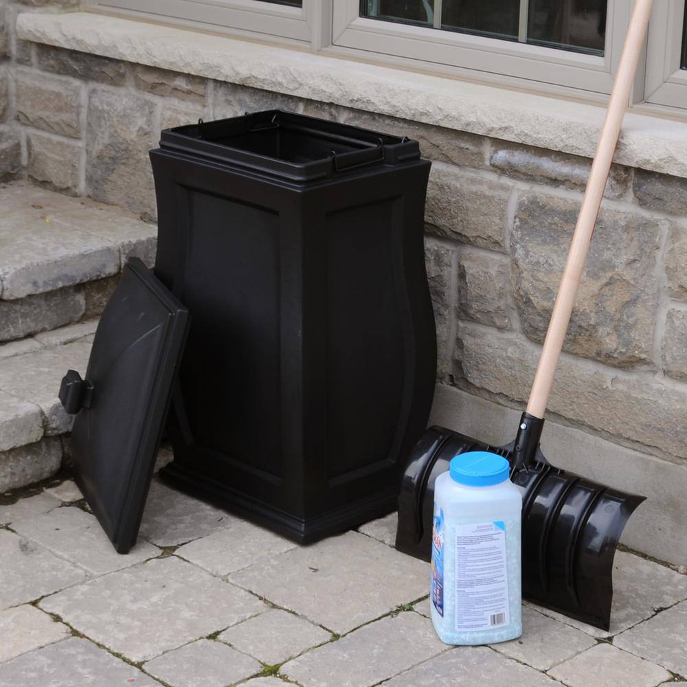 Mayne Mansfield 22 Gal. Polyethylene Black Storage Bin 5861-B