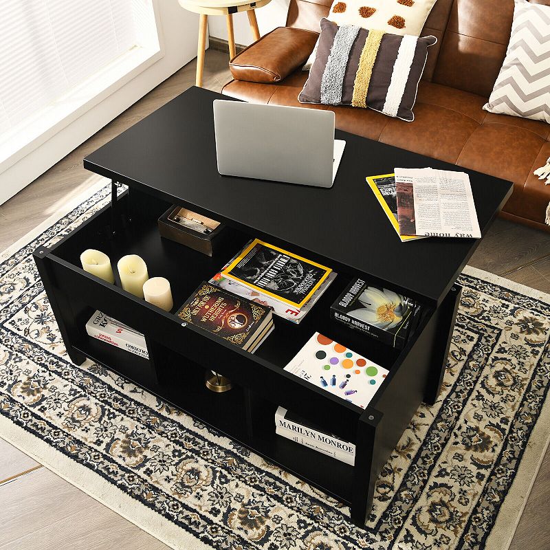 Lift Top Coffee Table with Hidden Storage Compartment