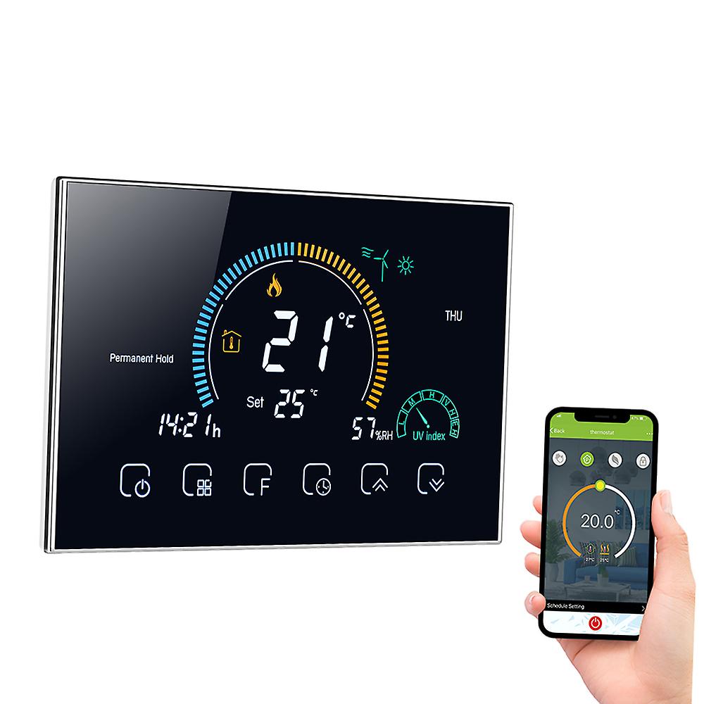 95-240v Wi-fi Smart Programmable Thermostat 5+1+1 Six Periods Voice App Control Backlight Lcd Water/ Gas Boiler Heating Thermoregulator With Uv Index