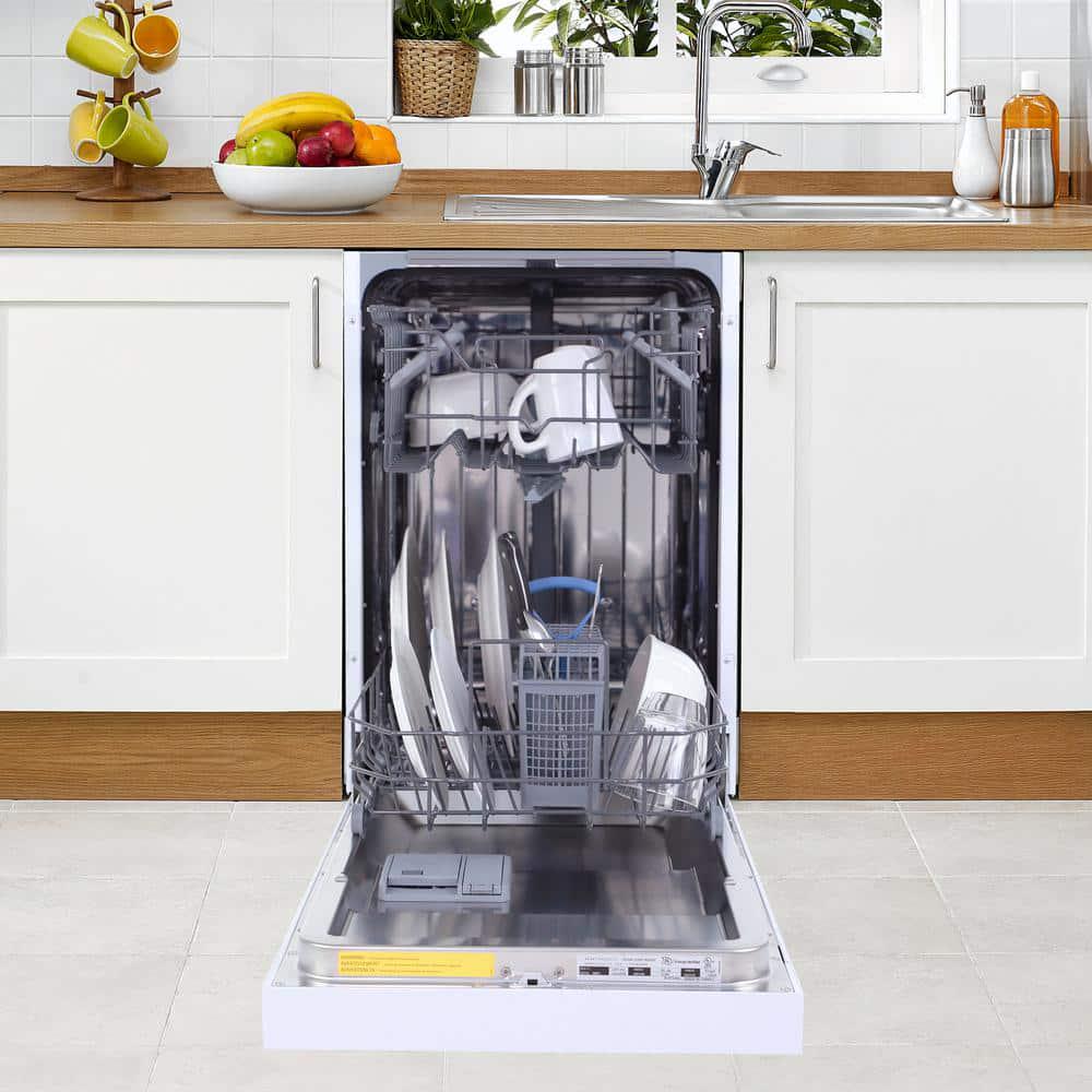 Avanti 18 in White Builtin Dishwasher