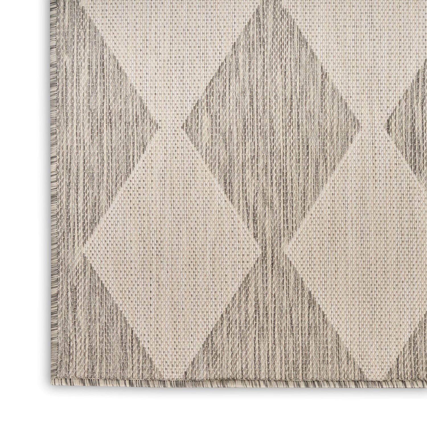 Positano Indoor/Outdoor Light Grey Geometric Rug