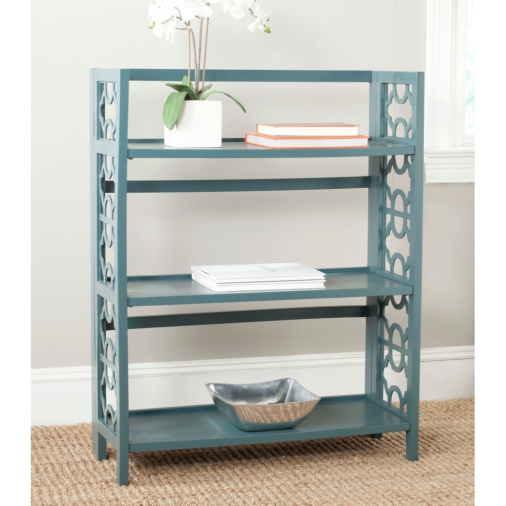 SAFAVIEH Natalie Teal Low Bookcase   33.5\