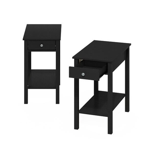 Furinno Classic Rectangular Side Table with Drawer