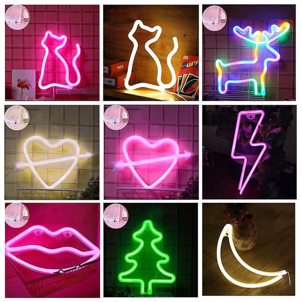 1pcs Led Neon Light ，note Chromatic Aberration Is Unavoidable Due To The Lighting And Screen Difference. ， The Battery Is Not Included In The Package.