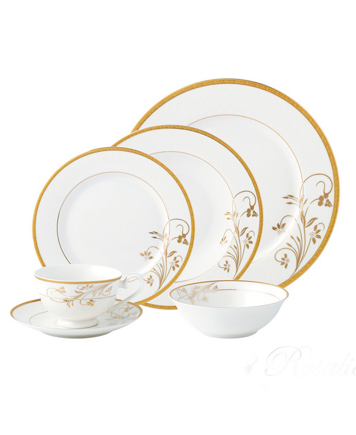 Lorren Home Trends Dinnerware Bone China Service for 4 by Set of 24