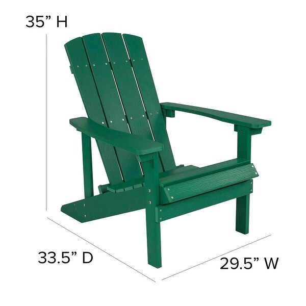 Allweather Poly Resin Wood Outdoor Adirondack Chair (Set of 4)