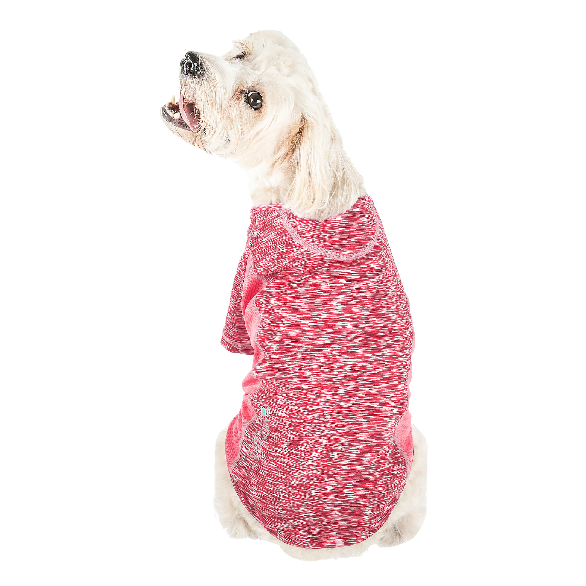 Pet Life Pink Active Warf Speed Heathered Ultra-Stretch Sporty Performance Dog T-Shirt， X-Small