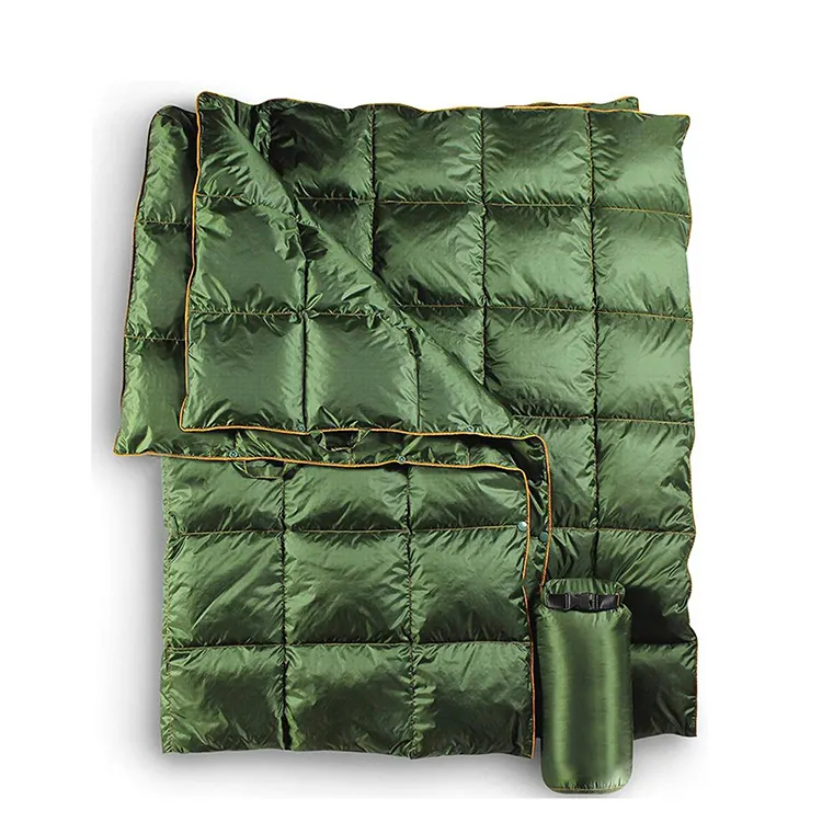 Custom Manufacture High Quality Packable Down Camping Blanket For Outdoor