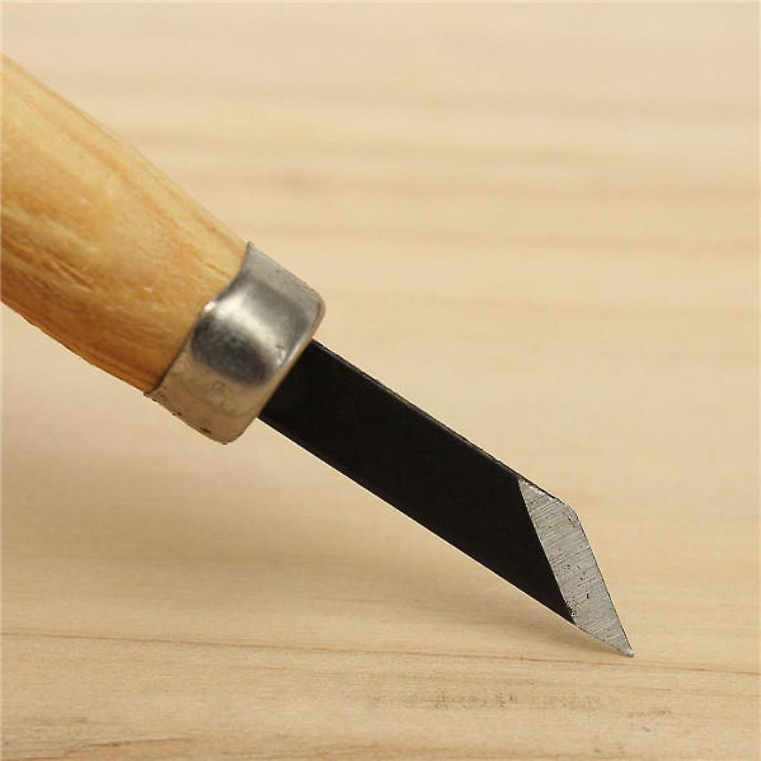 10pcs Wood Carving Chisel Set High Carbon Steel With Wooden Handle