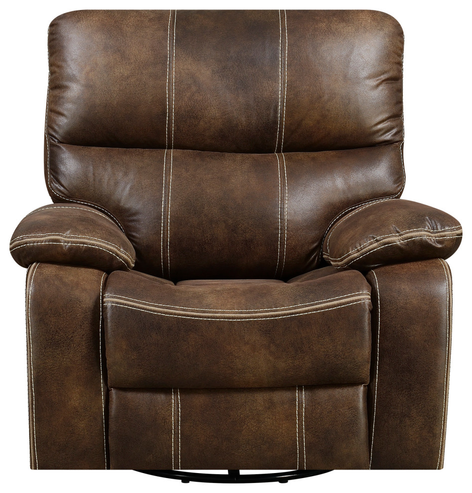 Kimberly Swivel Recliner Glider  Chocolate Brown   Contemporary   Gliders   by Lorino Home  Houzz