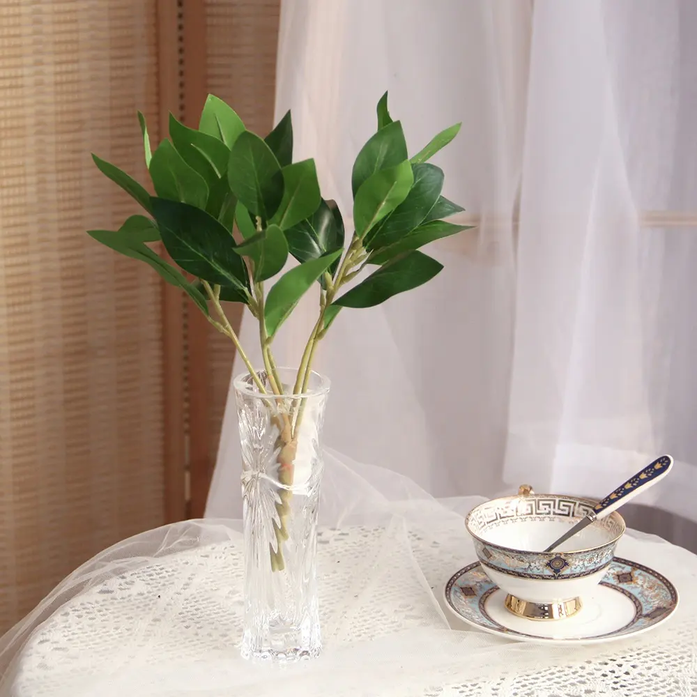 Wholesale Artificial Plant Artificial Plant Set Artificial Plant Ceiling Decoration Camellia leaves bunch w/5 branches