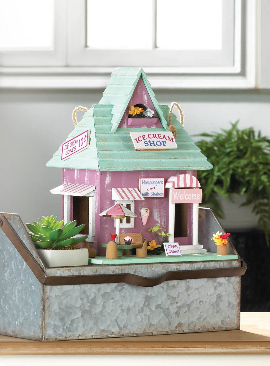 Zingz and Thingz Ice Cream Shop Bird House