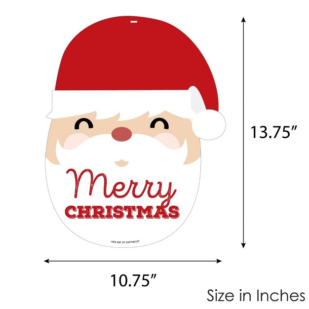 Big Dot Of Happiness Jolly Santa Claus Hanging Porch Christmas Party Outdoor Decorations Front Door Decor 1 Piece Sign